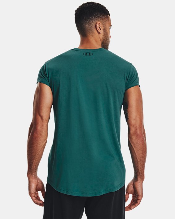 Men's Project Rock Cap Sleeve T-Shirt, Green, pdpMainDesktop image number 1